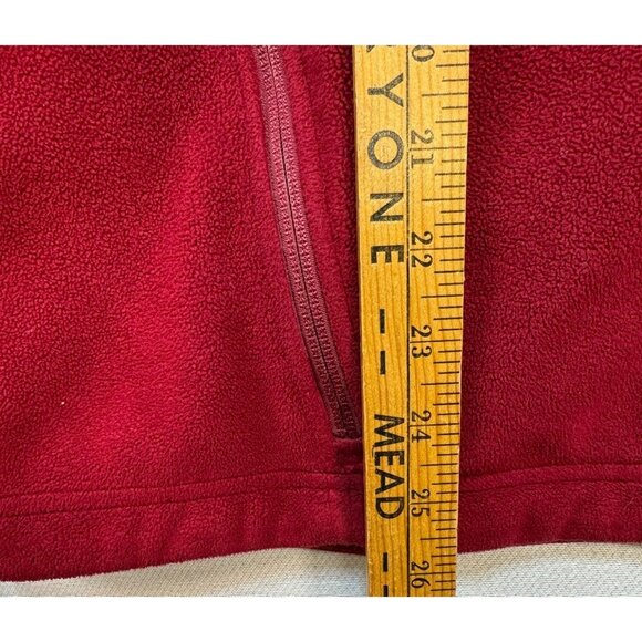 L.L. Bean Womens Polartec Fleece Jacket XL Dark Red Full Zip Heavy - Picture 5 of 12